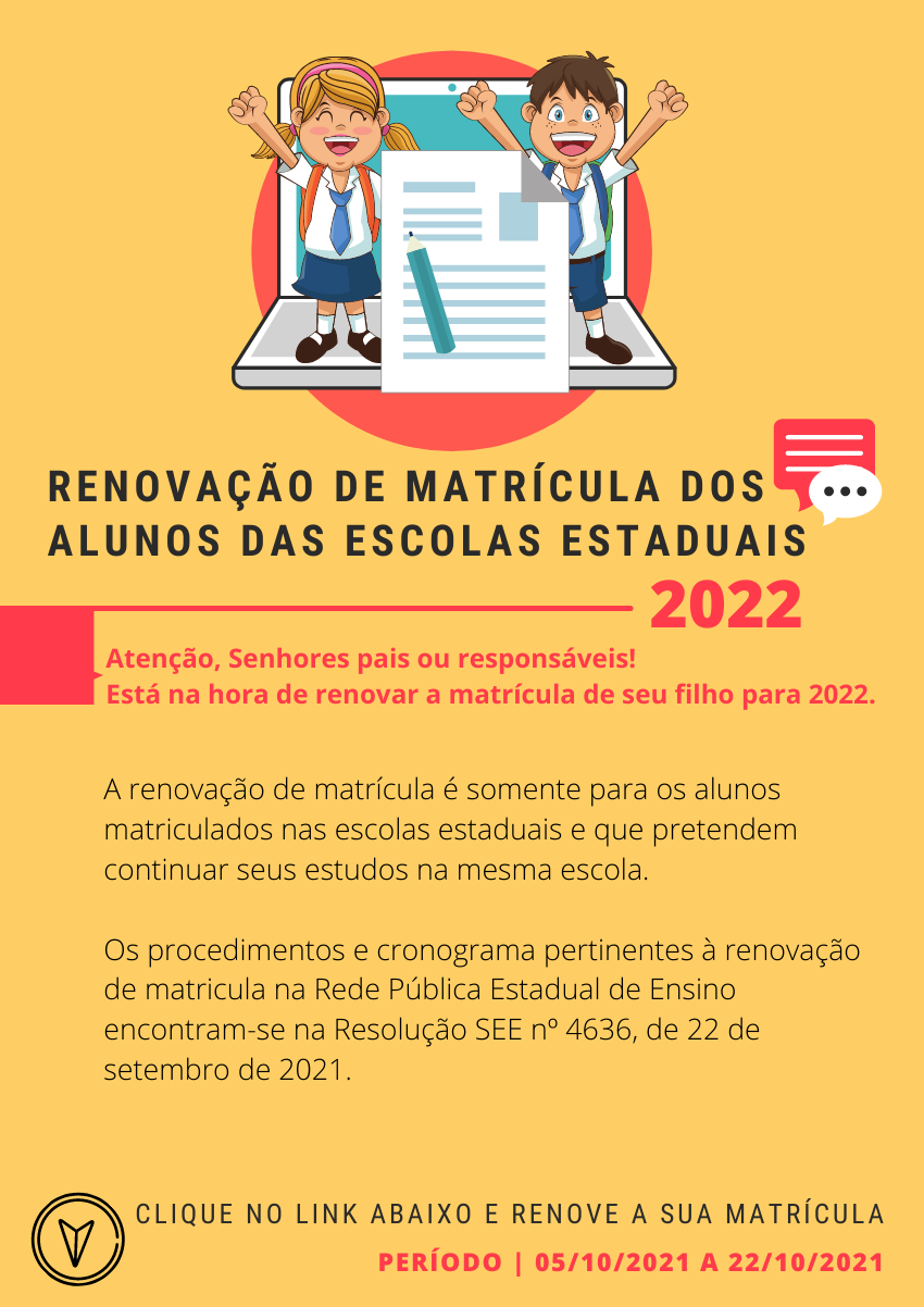 Comunicado - Renovação de Matrícula para 2023